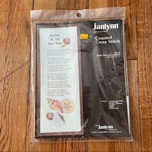 JANLYNN VTG SAND DOLLAR LEGEND CROSS STITCH KIT